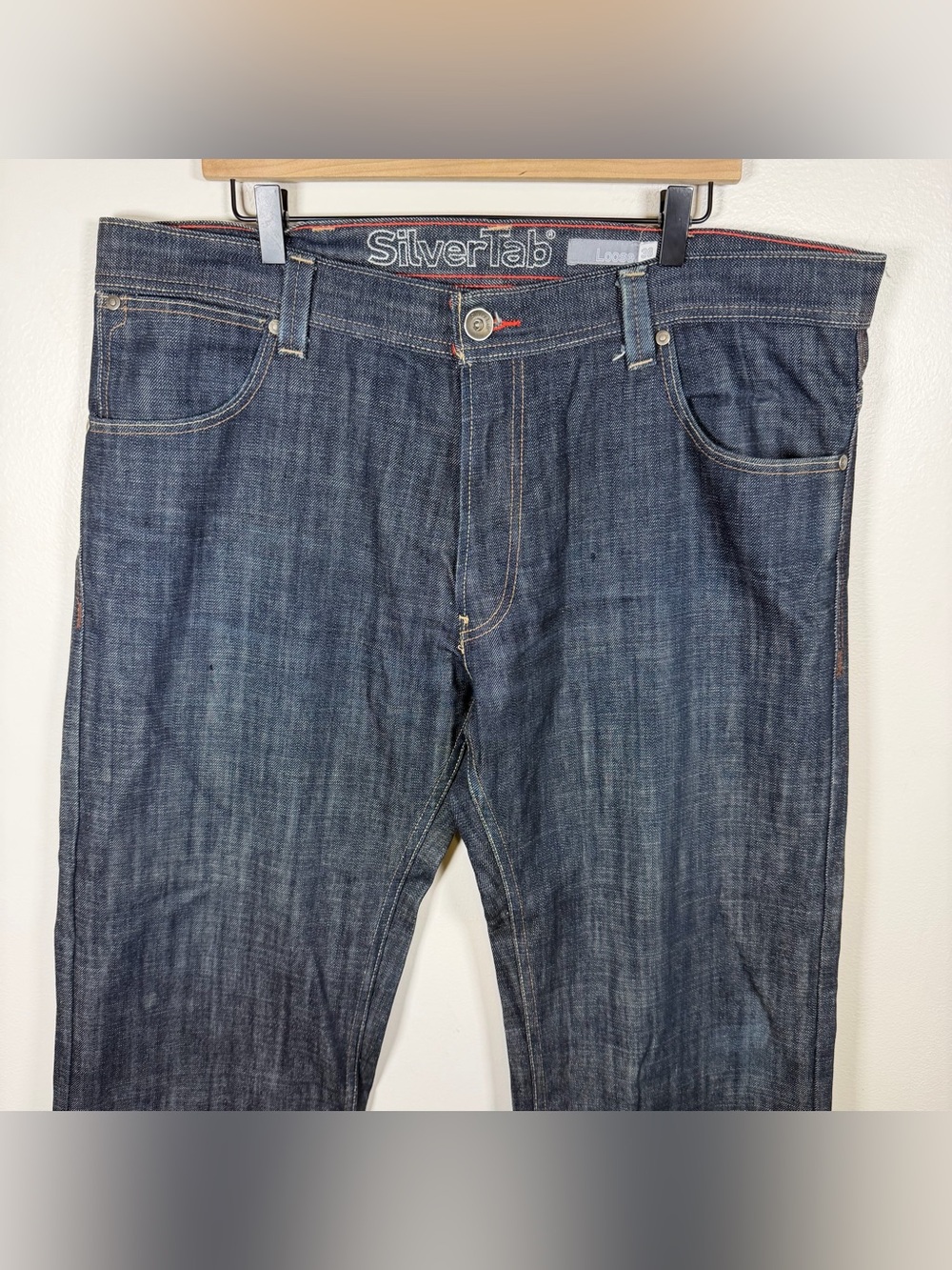 Levi’s SilverTab Loose Jeans Baggy Size 38x30 Wide Leg Skater Dark Wash Y2K - Picture 4 of 8